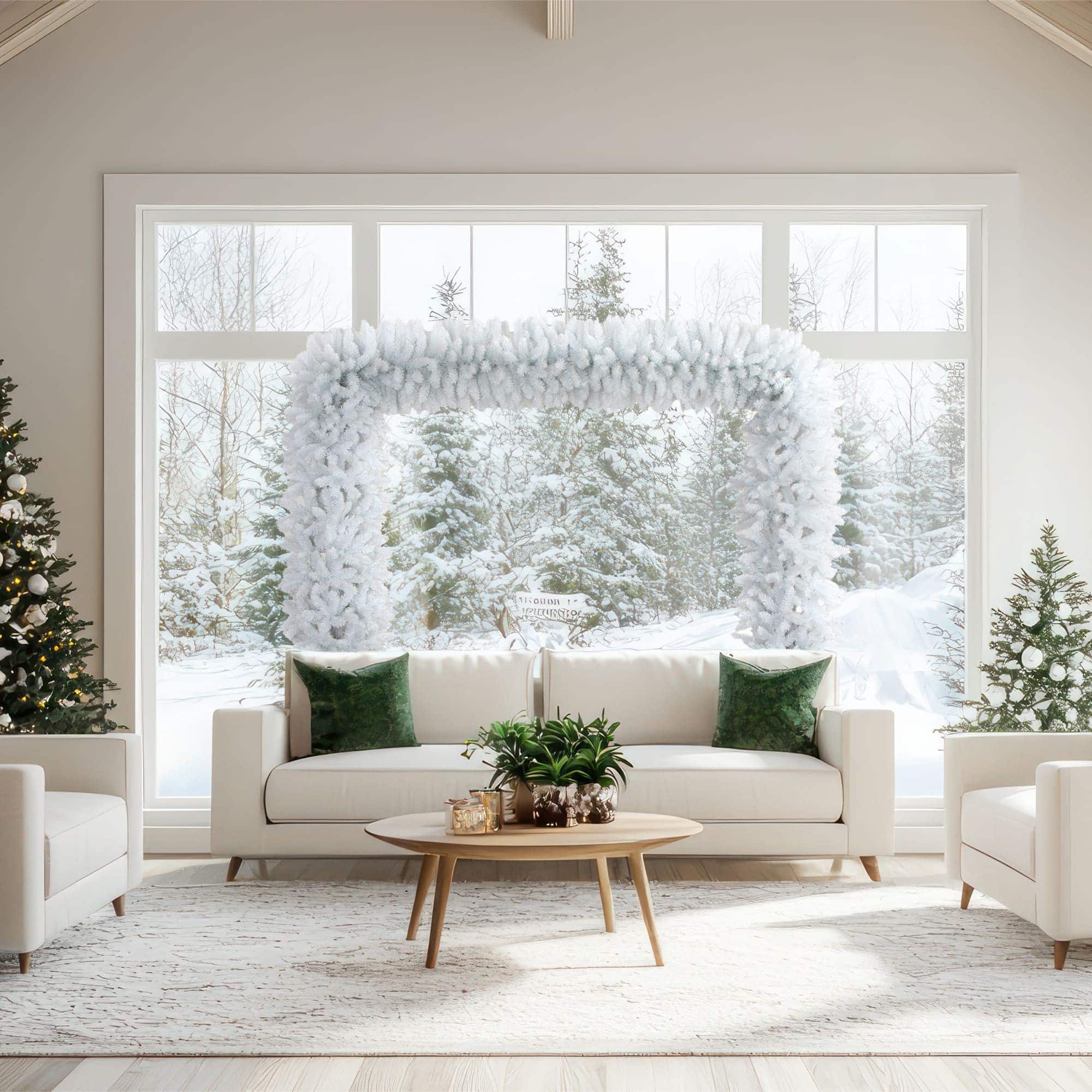8ft. Unlit White Pine Artificial Christmas Tree Archway